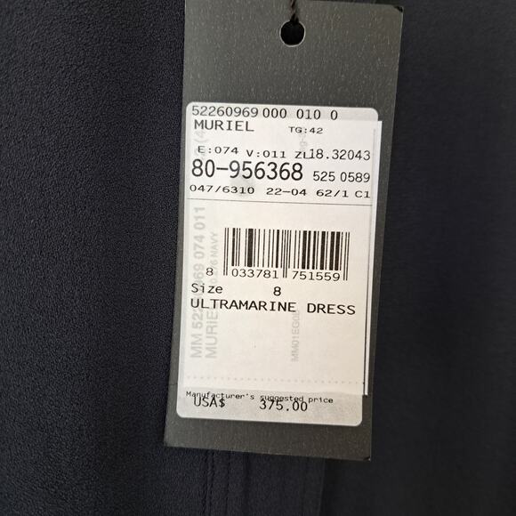 NWT MAX MARA Weekend Muriel Crepe Shirtdress Size 8 Ultramarine Blue - Picture 7 of 11